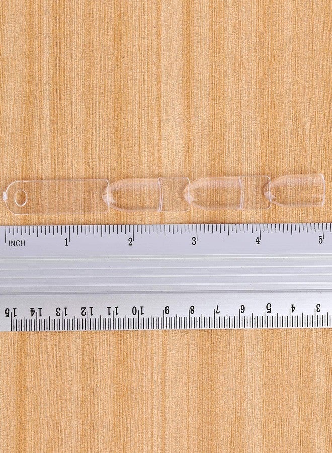 LoveBB 300 Tips Clear Nail Art Tip Sticks Fan Shaped Nail Wheel Display Practice Sticks Tool with Metal Split Ring - Image 2